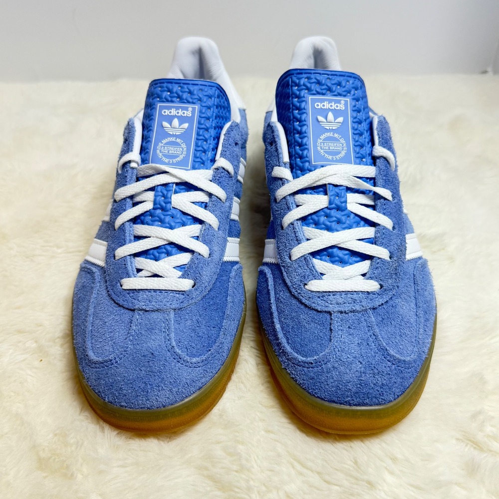 NEW Adidas Gazelle Indoor "Blue Fusion Gum" Sneakers HQ8717 Women's Size 8 - Picture 2 of 14